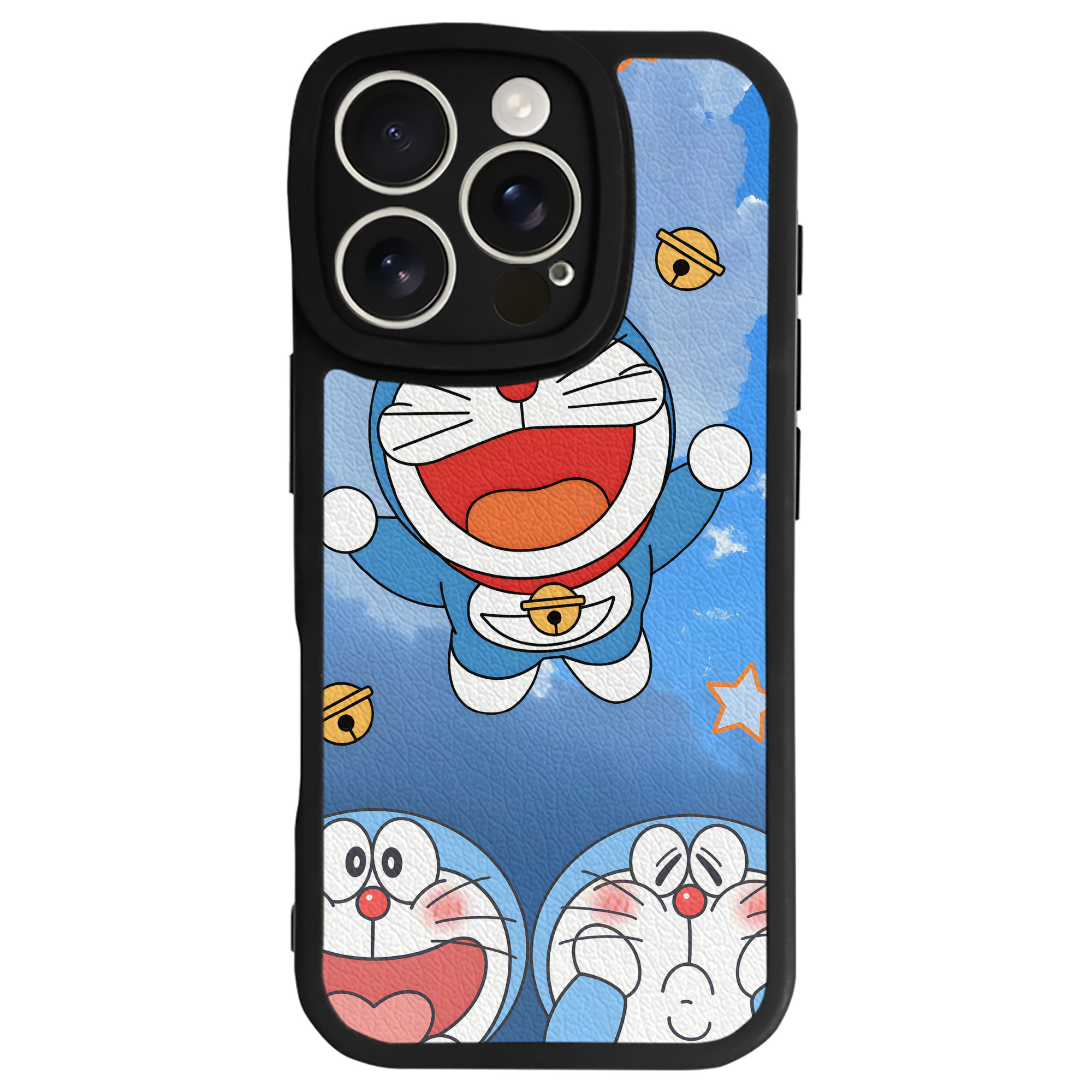 （画像用） ドラえもん Doraemon 【iPhone 16シリーズ対応】シリコンスマホケース（レザー調） 材質：シリコン
